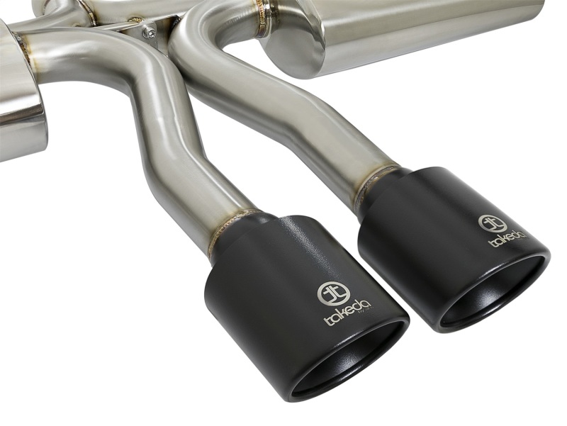 aFe Takeda 3in 304 SS Cat-Back Exhaust System w/ Black Tips 2017+ Honda Civic Si (4dr) I4 1.5L (t) - Image 5