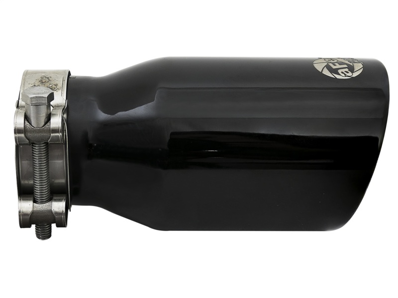 aFe MACH Force-Xp Universal 409 SS Single-Wall Clamp-On Exhaust Tip - Black - Image 3