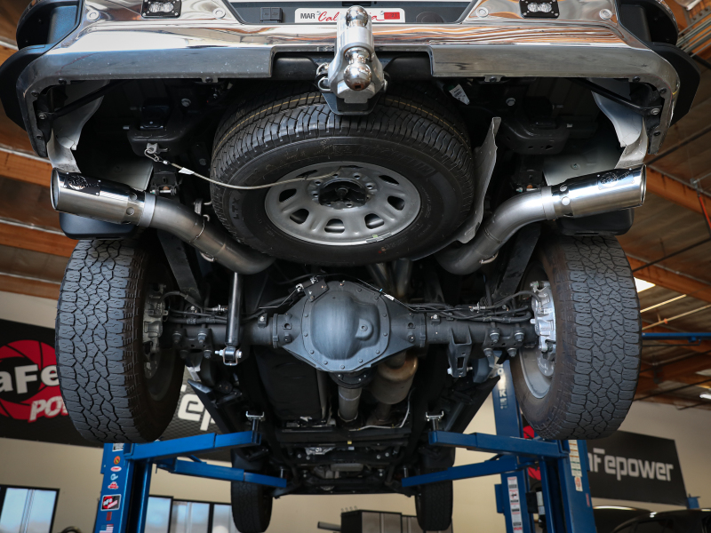 aFe Large Bore-HD 4in 409SS DPF-Back Exhaust System w/Polished Tips 20 GM Diesel Trucks V8-6.6L - Image 6