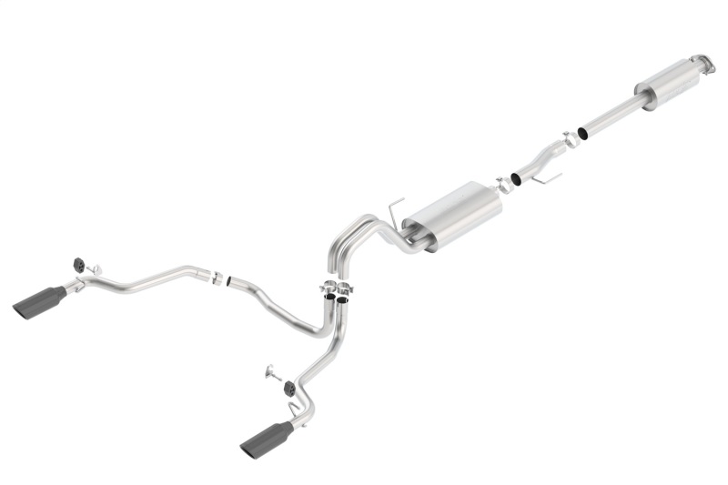 Borla 15-17 F-150 2.7/3.5L V6 EcoBoost / 5.0L V8 Black Chrome Cat-Back Touring Exhaust - Image 2