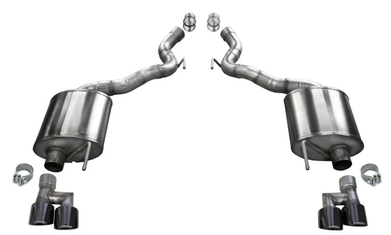 Corsa 2018-2023 Ford Mustang GT Convertible Sport Axle-Back Exhaust w/ Black PVD 4in Tips - Image 2