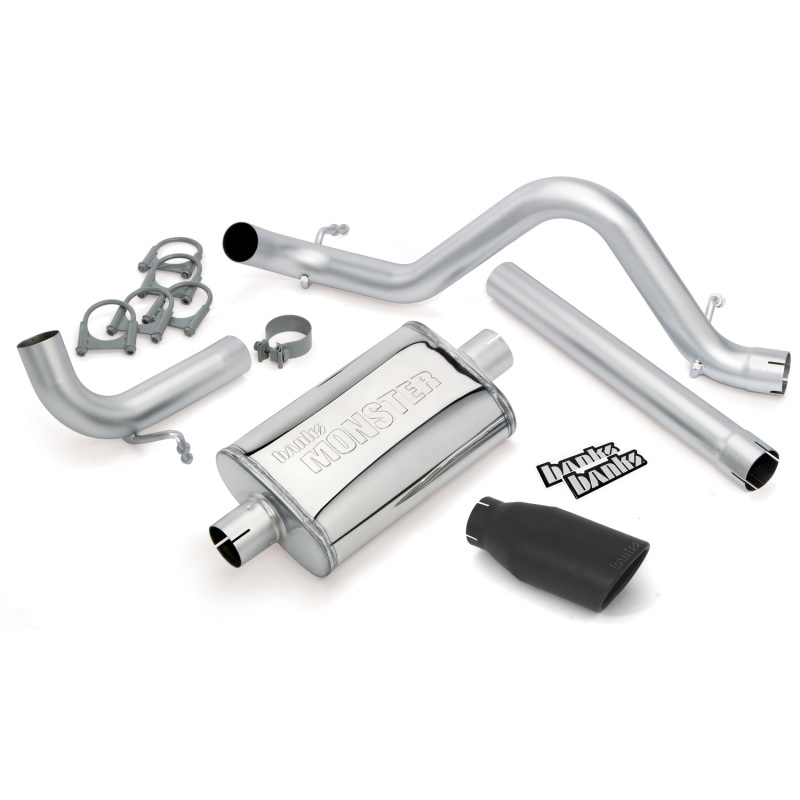 Banks Power 12-15 Jeep 3.6L Wrangler Unlimited - 4dr Monster Exh Sys - SS Single Exh w/ Black Tip - Image 5