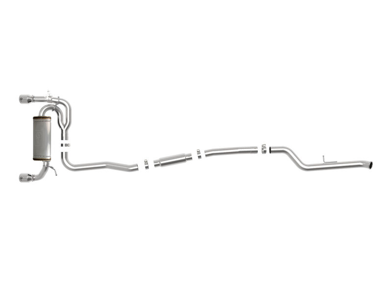 aFe MACHForce XP 3in to 2.5in 304 SS Cat-Back Exhaust w/ Polished Tips 14-16 BMW M235i - Image 8