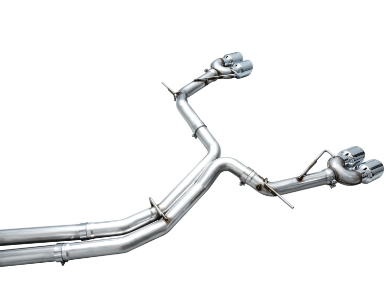 AWE Tuning 19-23 Audi C8 S6/S7 2.9T V6 AWD Track Edition Exhaust - Chrome Silver Tips - Image 10