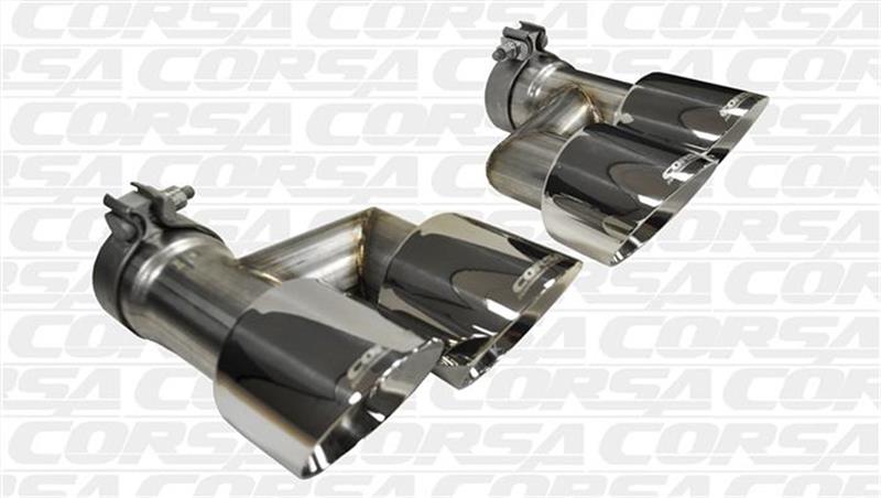 Corsa 2015-2017 Ford Mustang GT 5.0 Polish Quad Tips Kit - Image 7