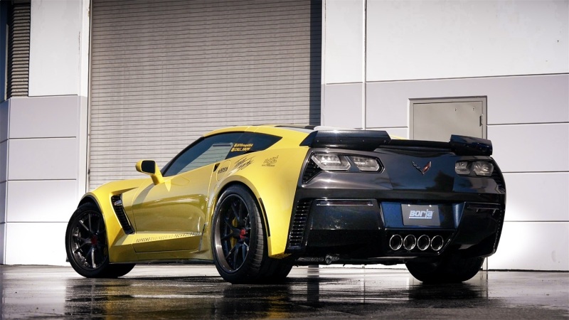 Borla 15 Chevy Corvette C7 ZO6 6.2L w/o AFM w/ NPP ATAK Quad RD RL IC Tips Center Rear Exit Exhaust - Image 9