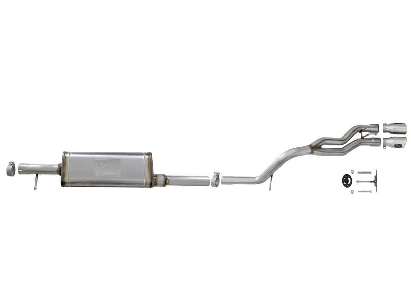 aFe Rebel Series 2.5in SS Cat-Back Exhaust w/ Polished Tip 07-18 Jeep Wrangler (JK) V6 3.6/3.8L 4dr - Image 3