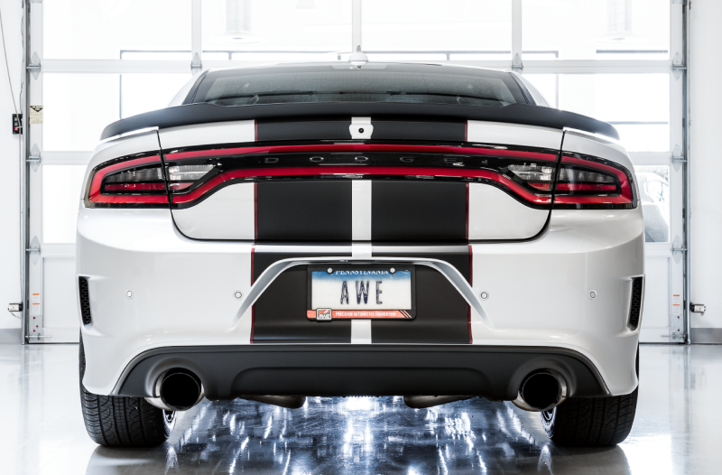 AWE Tuning 2017+ Dodge Charger 5.7L Track Edition Exhaust - Diamond Black Tips - Image 5