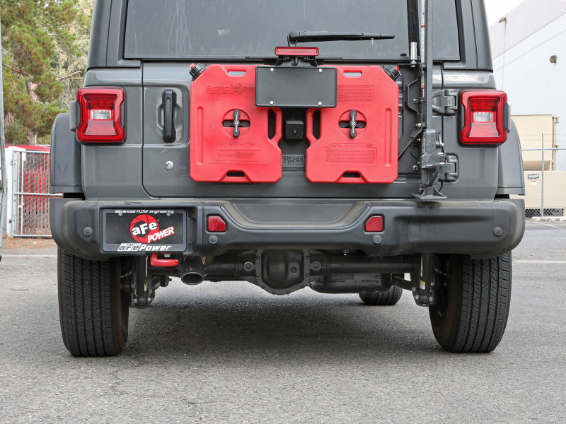 aFe MACH Force-Xp Axle-Back Exhaust System w/Black Tip 18-20 Jeep Wrangler L4-2.0T / V6-3.6L - Image 6