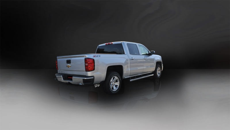 Corsa 14-19 GMC Sierra/Chevy Silv 1500 Reg. Cab/Std. Bed 5.3L V8 Polished Single Side CB Exhaust - Image 4