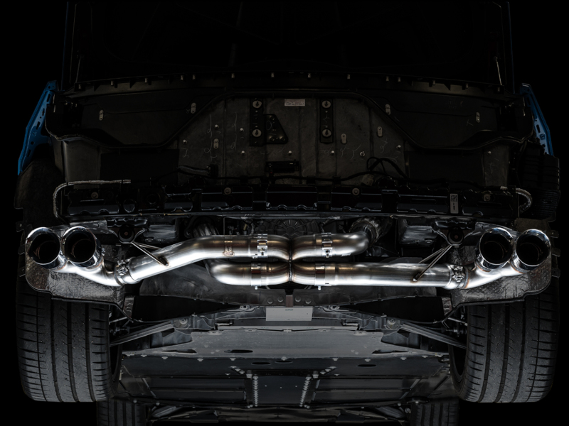 AWE Tuning 2020 Chevrolet Corvette (C8) Track Edition Exhaust - Quad Chrome Silver Tips - Image 7