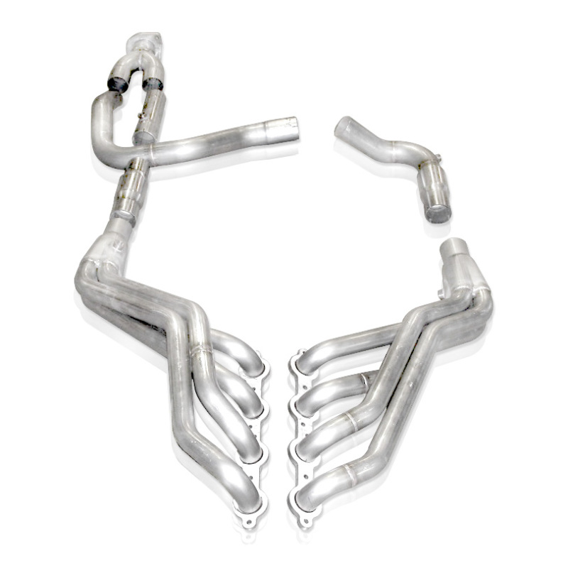 Stainless Works 2007-14 Chevy Tahoe and Yukon LT 1-3/4in Primaries 2-1/2in Y-Pipe High-Flow Cats - Image 2