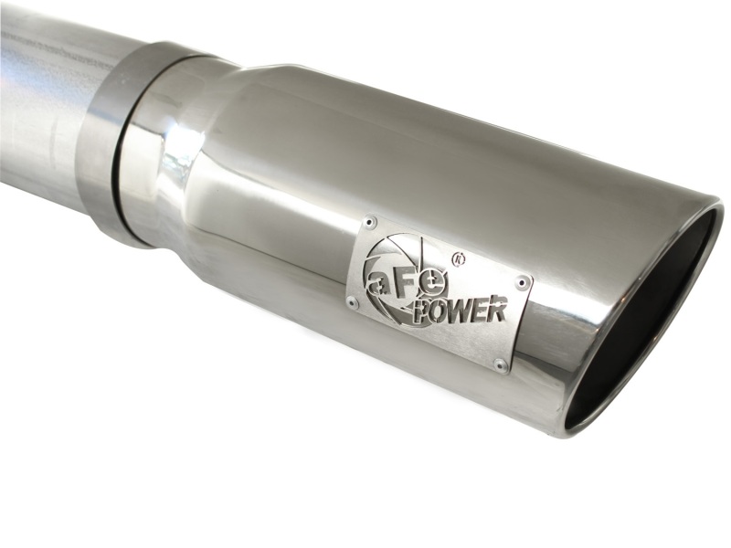 aFe ATLAS 5in DPF-Back Alum Steel Exhaust System Polished Tip GM Diesel Trucks 7.5-10 V8-6.6L td LMM - Image 4