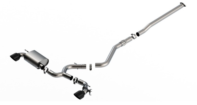Borla 22-23 Hyundai Kona N 2.0L 4 CYL. Turbo AT/MT ATAK Catback Exhaust Black Chrome - Image 2