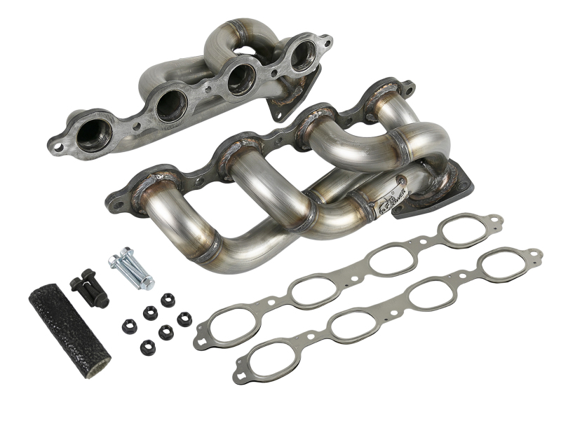 aFe Twisted Steel 1-3/4in 304SS Shorty Headers 2019 GM Silverado / Sierra 1500 V8-5.3L/6.2L - Image 2