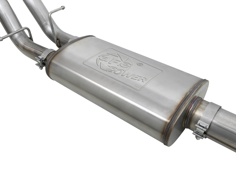 aFe Vulcan Series 4in-3in 304-SS Exhaust Cat-Back 2019 GM Silverado / Sierra 1500 V8-5.3L w/ OE Tips - Image 3