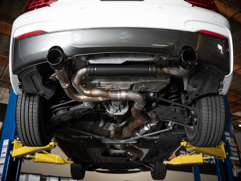 aFe MACHForce XP 3in to 2.5in 304 SS Axle-Back Exhaust w/ Polished Tips 14-16 BMW M235i - Image 6