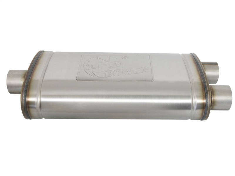 aFe MACHForce XP SS Muffler 3in Center Inlet / 3in Offset Outlet 22in L x 11in W x 6in H Body - Image 3