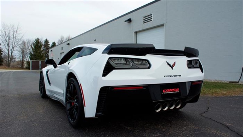 Corsa 17-19 Chevy Corvette Z06 (Grand Sport Only) 3in Axle Back Xtreme Exhaust Pol Quad 4.5in Tip - Image 4