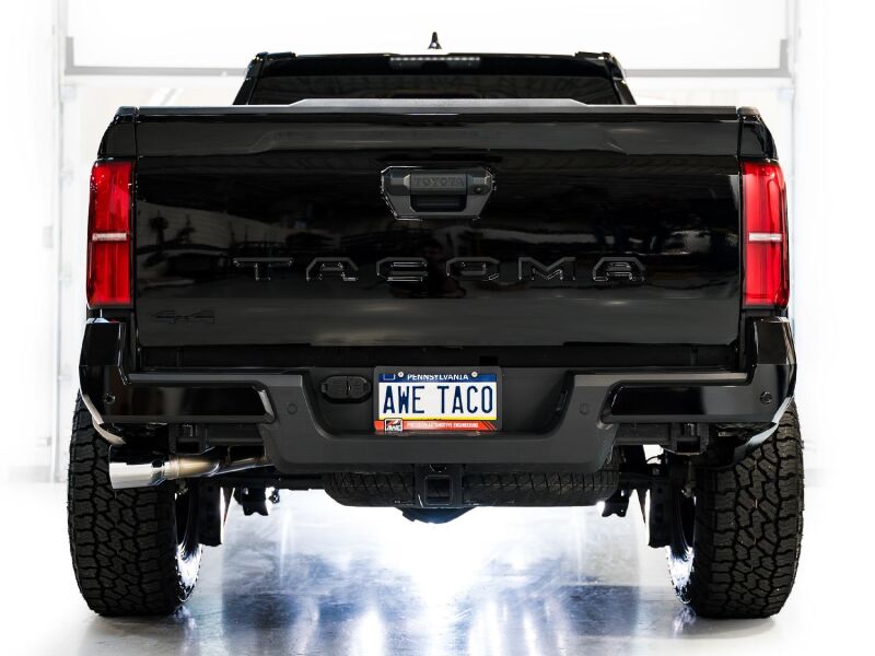 AWE Exhaust for 4th Gen Toyota Tacoma Dual Chrome Silver Tips - Image 3