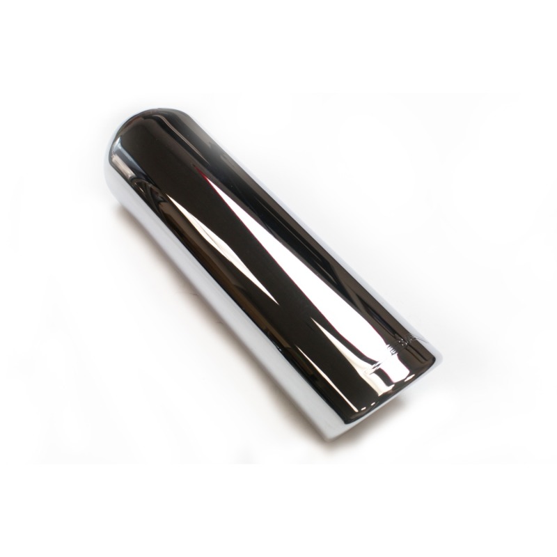 JBA 2.5in x 3.5in x 11in Rolled Stainless Steel Chrome Plated Exhaust Tip - Image 2