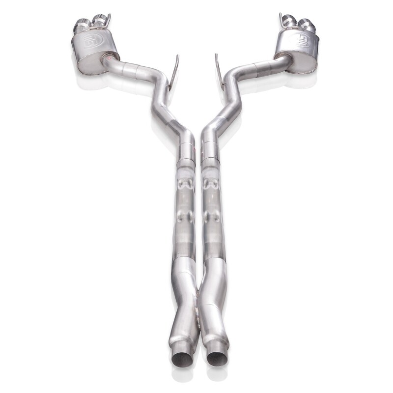 Stainless Works 18-21 Ford Mustang GT 3in Legend Series Catback X-Pipe w/Quad Tips w/o Active Valves - Image 2