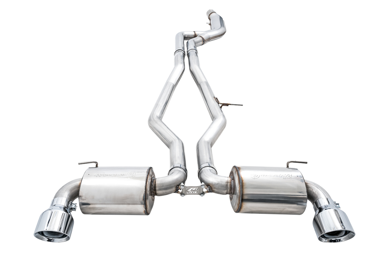AWE 2020 Toyota Supra A90 Non-Resonated Touring Edition Exhaust - 5in Chrome Silver Tips - Image 2