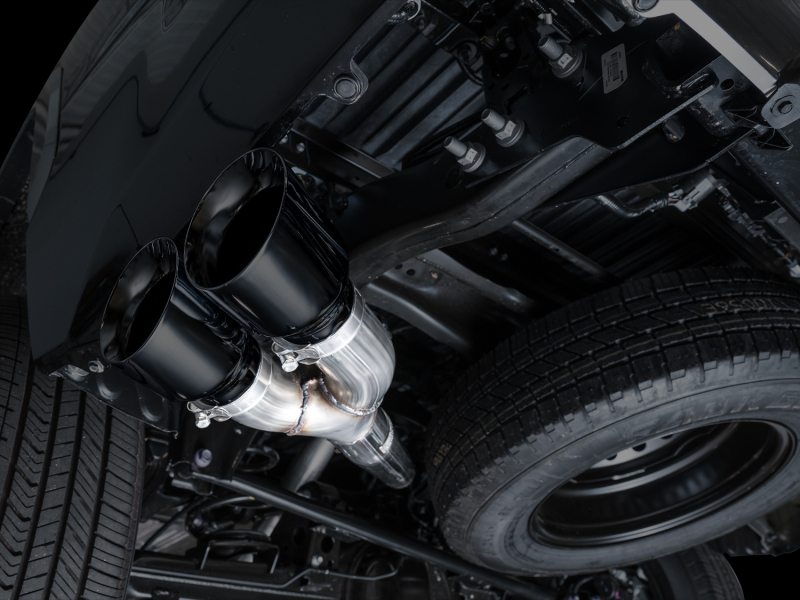 AWE 0FG Exhaust for 3rd Gen Toyota Tundra - Dual Diamond Black Tips - Image 4