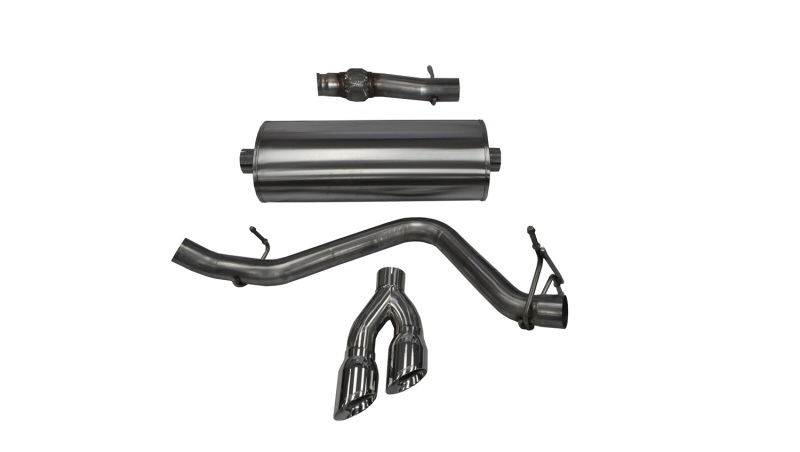 Corsa 14-19 GMC Sierra/Chevy Silv 1500 Reg. Cab/Std. Bed 5.3L V8 Polished Single Side CB Exhaust