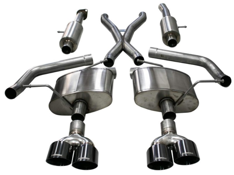 Corsa 2018-2023 Ford Mustang GT Convertible Sport Axle-Back Exhaust w/ Black PVD 4in Tips - Image 5