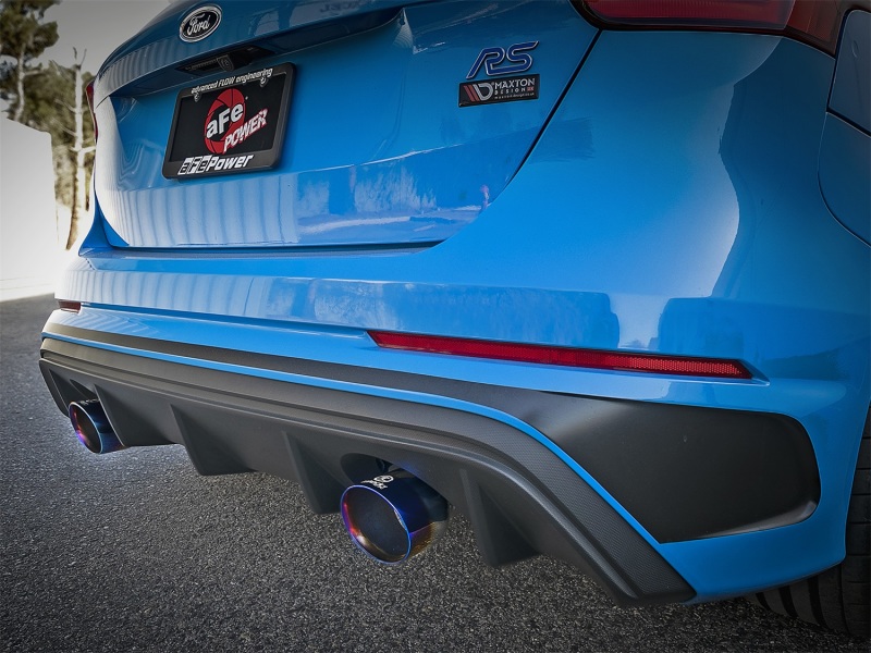 aFe Takeda 3in 304 SS Cat-Back Exhaust System w/ Blue Flame Tip 16-18 Ford Focus RS I4-2.3L (t) - Image 2