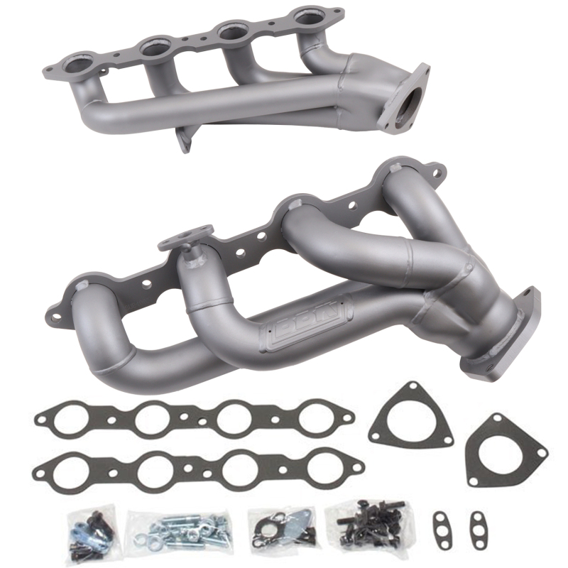 BBK 99-04 GM Truck SUV 4.8 5.3 Shorty Tuned Length Exhaust Headers - 1-3/4 Titanium Ceramic - Image 4
