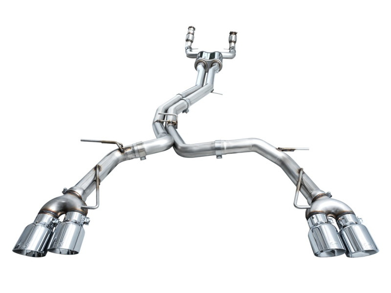 AWE Tuning 19-23 Audi C8 S6/S7 2.9T V6 AWD Track Edition Exhaust - Chrome Silver Tips - Image 9