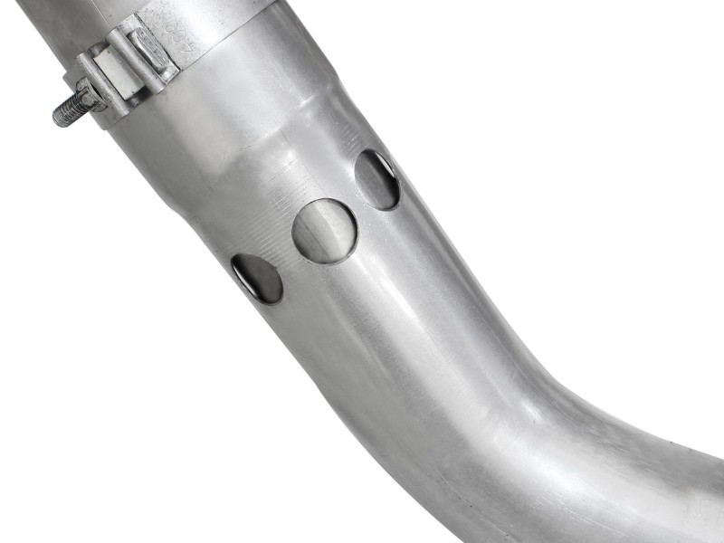 aFe Large Bore-HD 4in 409 Stainless Steel DPF-Back Exhaust w/Polished Tips 15-16 Ford Diesel Truck - Image 3
