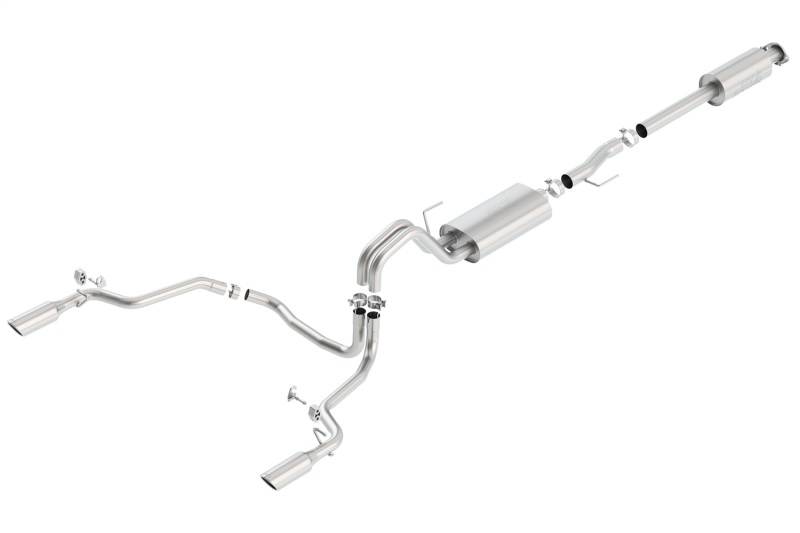 Borla 15-16 Ford F-150 3.5L EcoBoost Ext. Cab Std. Bed Catback Exhaust S-Type Single Split Rear Exit - Image 2