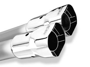 Borla 2.25in Inlet 4in Round Rolled Angle Cut Resonated x 13in Long Exhaust Tip - Image 8
